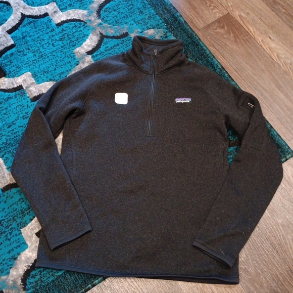 Patagonia 1/4 Zip Better Sweater Pullover Womens Sz M GrayFleece Pocket - Picture 1 of 6